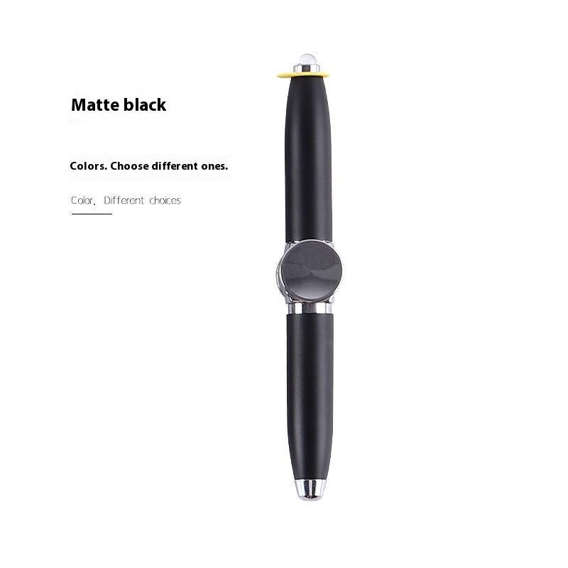 Furise Fidget Spinner Pen Metal Ballpoint, Stress Relief Rotating Pen with LED Light, Creative Gift Pen for Students Office Writing Toys