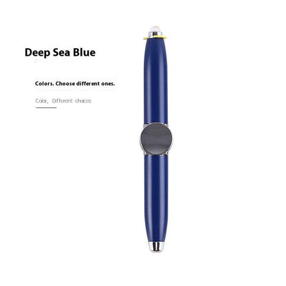 Furise Fidget Spinner Pen Metal Ballpoint, Stress Relief Rotating Pen with LED Light, Creative Gift Pen for Students Office Writing Toys