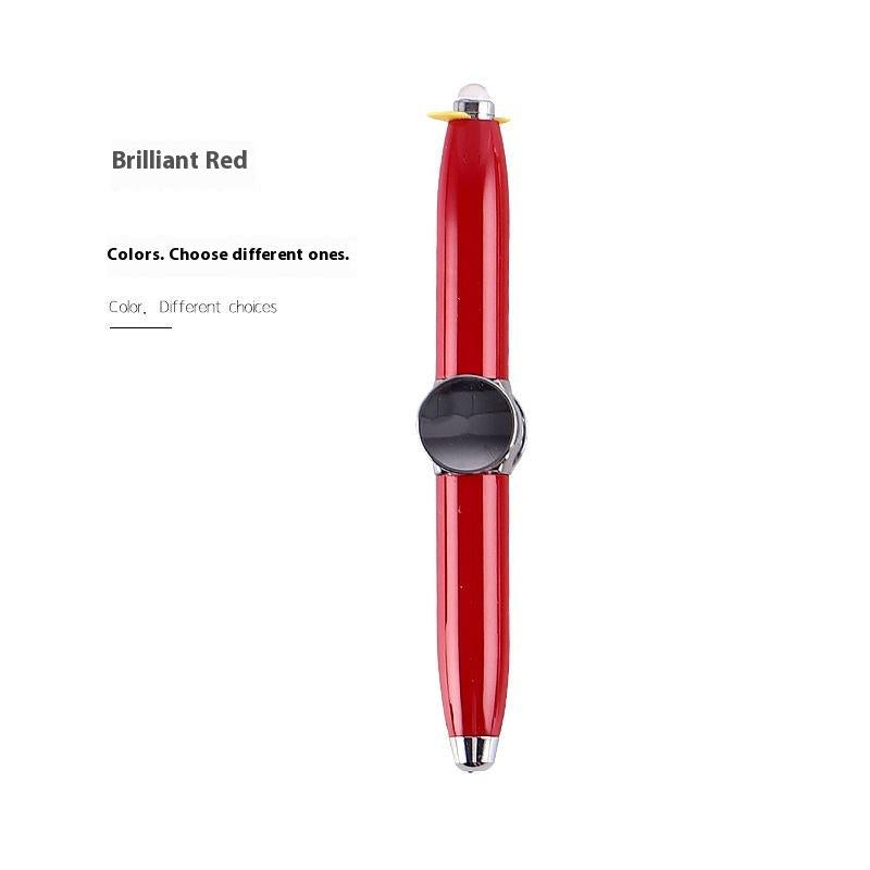 Furise Fidget Spinner Pen Metal Ballpoint, Stress Relief Rotating Pen with LED Light, Creative Gift Pen for Students Office Writing Toys