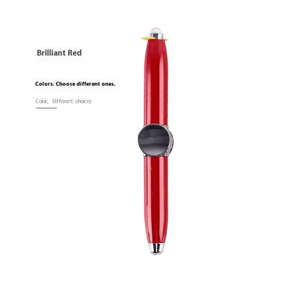 Furise Fidget Spinner Pen Metal Ballpoint, Stress Relief Rotating Pen with LED Light, Creative Gift Pen for Students Office Writing Toys
